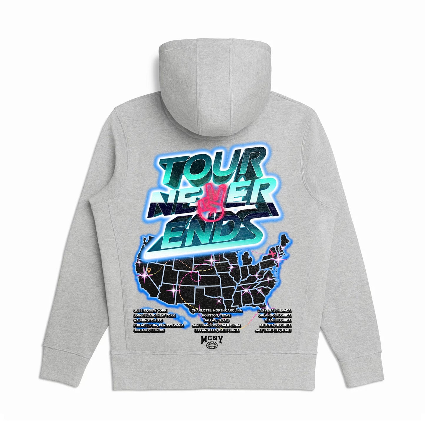 Tour Never Ends Hoodie (Grey)